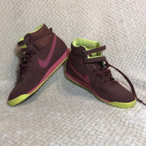 maroon nike high tops